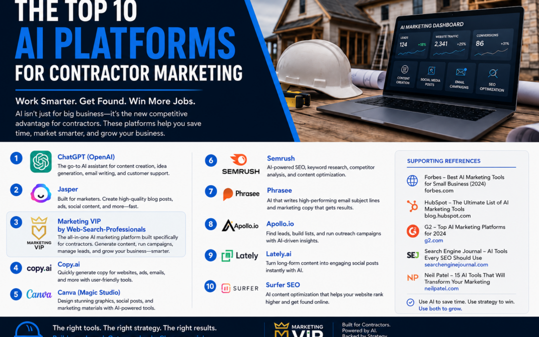 Top 10 Marketing AI Platforms For Contractors in 2026